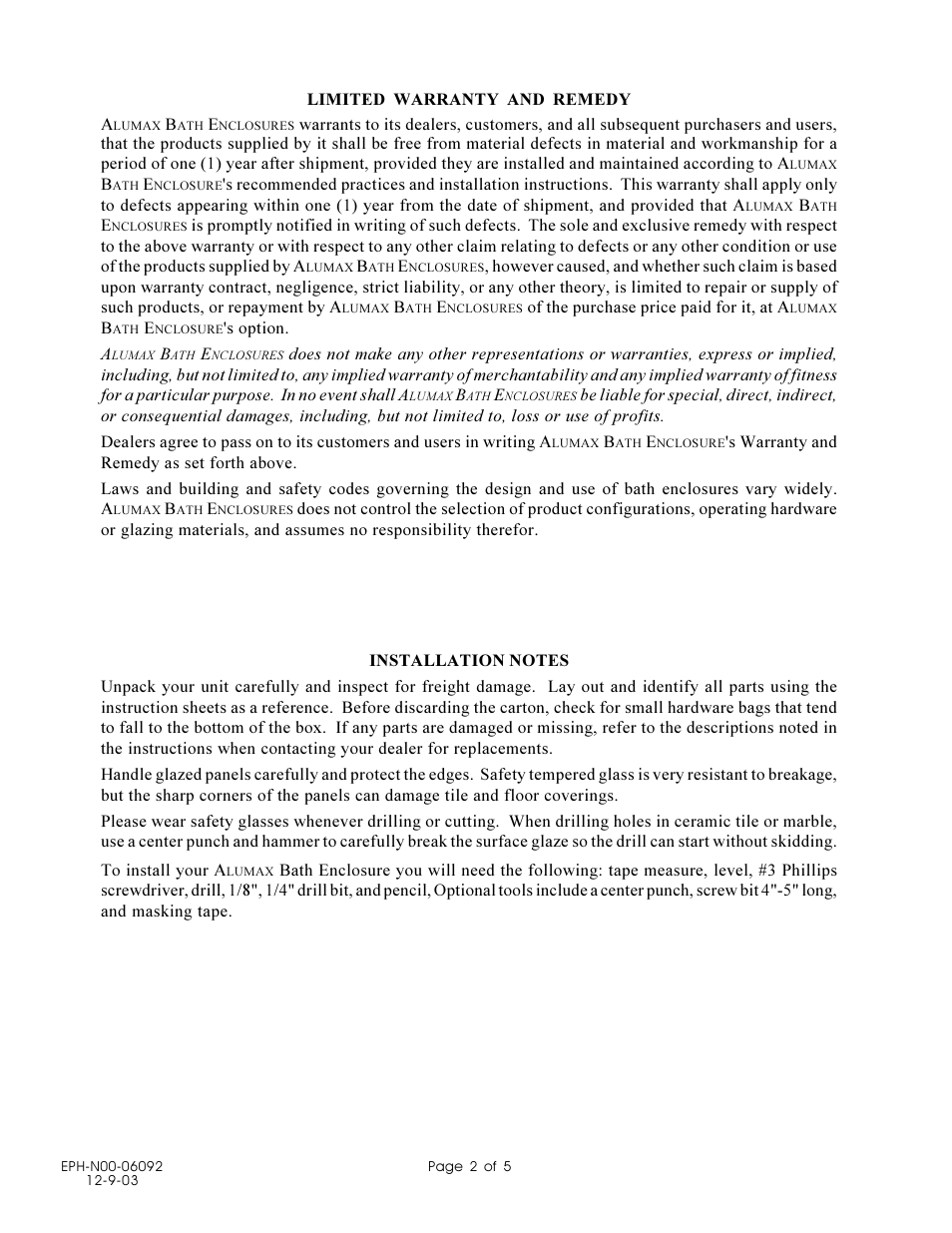 Alumax DesignLine Hinge User Manual | Page 2 / 5
