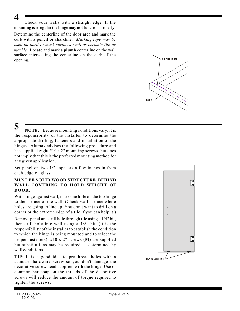 Alumax DesignLine Hinge User Manual | Page 4 / 5