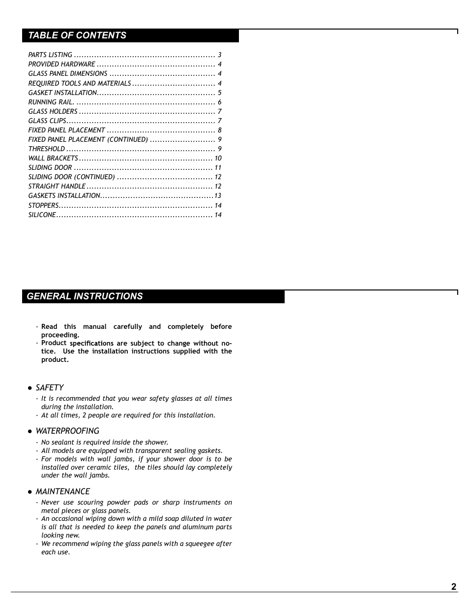 Alumax P-DR1W-48-60 User Manual | Page 2 / 14