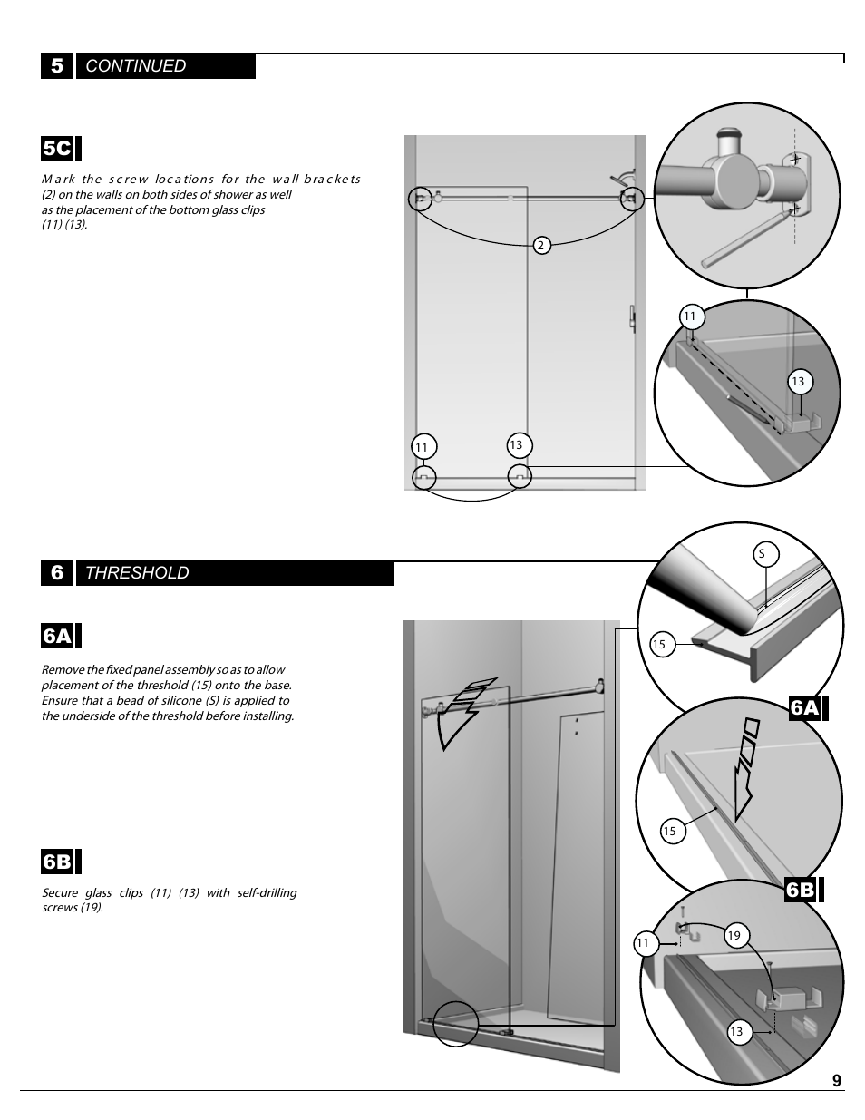 6a 6b | Alumax P-DR1W-48-60 User Manual | Page 9 / 14