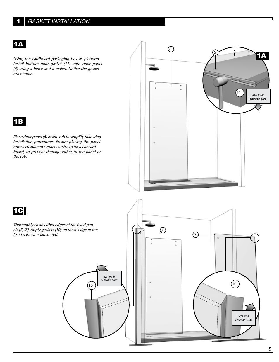 11c 1a, 5gasket installation | Alumax P-DR1W-72 User Manual | Page 5 / 15