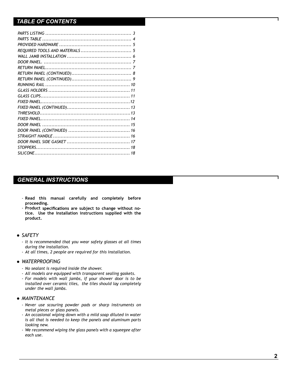 Alumax P-DR2W-48-60-CRP User Manual | Page 2 / 18