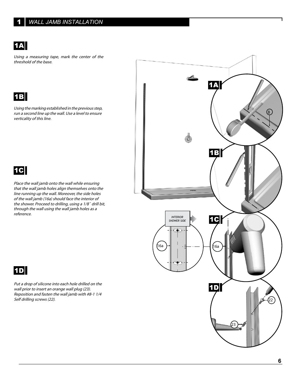 11c 1d, 1b 1c 1d 1a | Alumax P-DR2W-48-60-CRP User Manual | Page 6 / 18