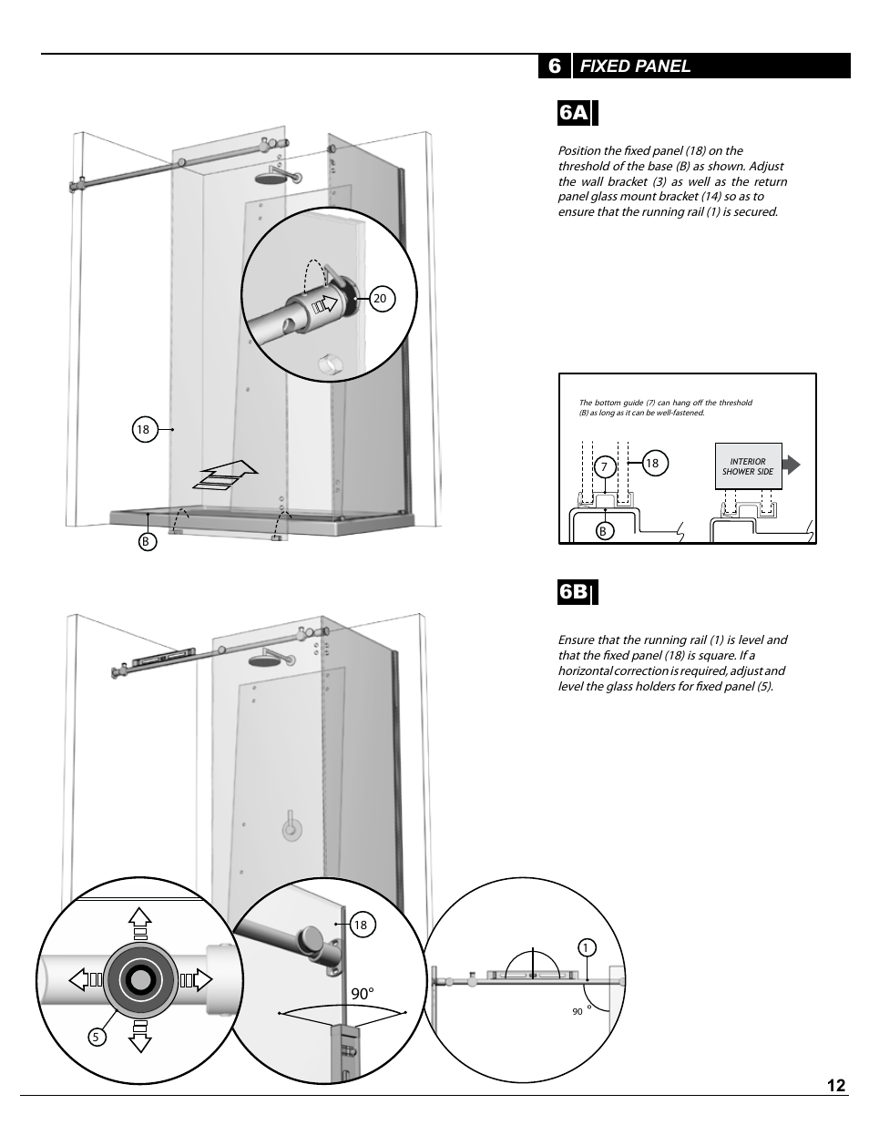 Fixed panel | Alumax P-DR2W-48-60-CW User Manual | Page 12 / 19