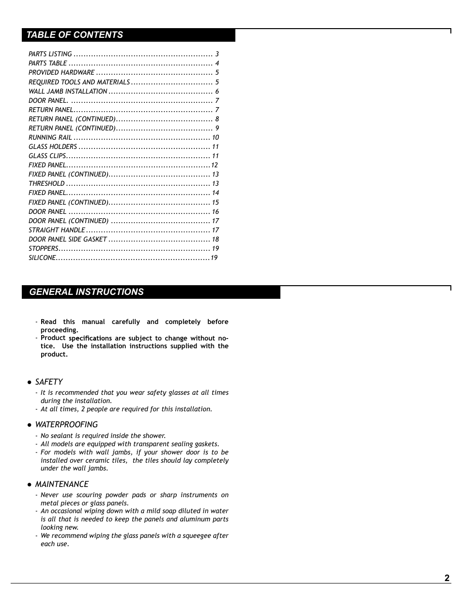 Alumax P-DR2W-48-60-CW User Manual | Page 2 / 19