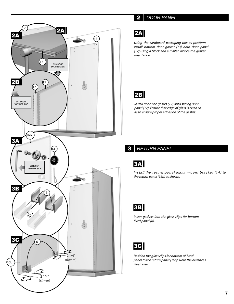 3b 3c, 2a 2b 2b 2a | Alumax P-DR2W-48-60-CW User Manual | Page 7 / 19