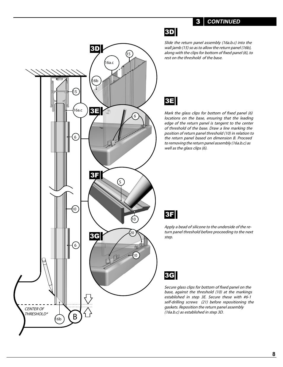 3f 3g, 3g 3f 3d 3e | Alumax P-DR2W-48-60-CW User Manual | Page 8 / 19