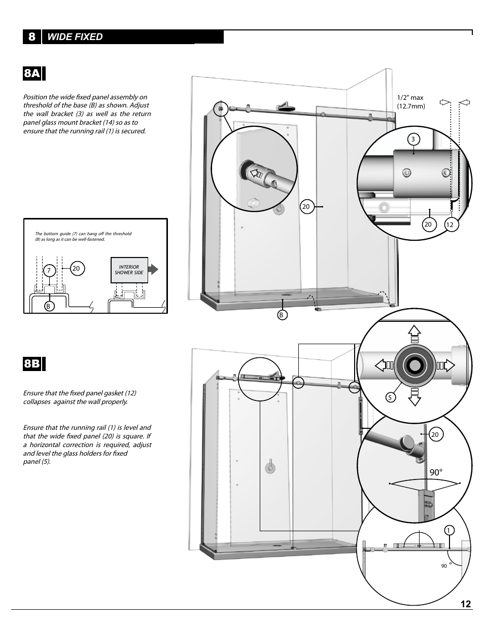 8b 8, Wide fixed | Alumax P-DR2W-72-CRP User Manual | Page 12 / 19