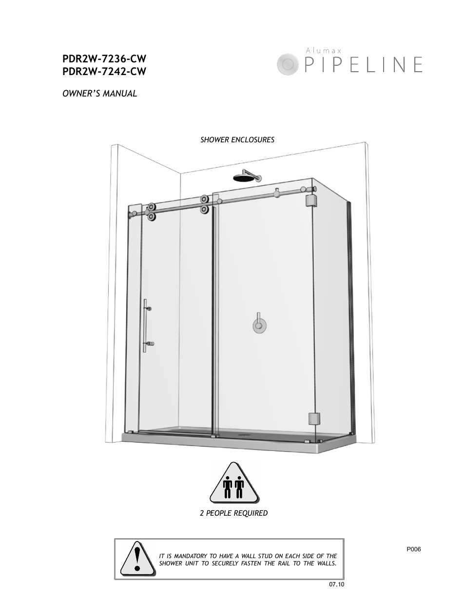 Alumax P-DR2W-72-CW User Manual | 19 pages