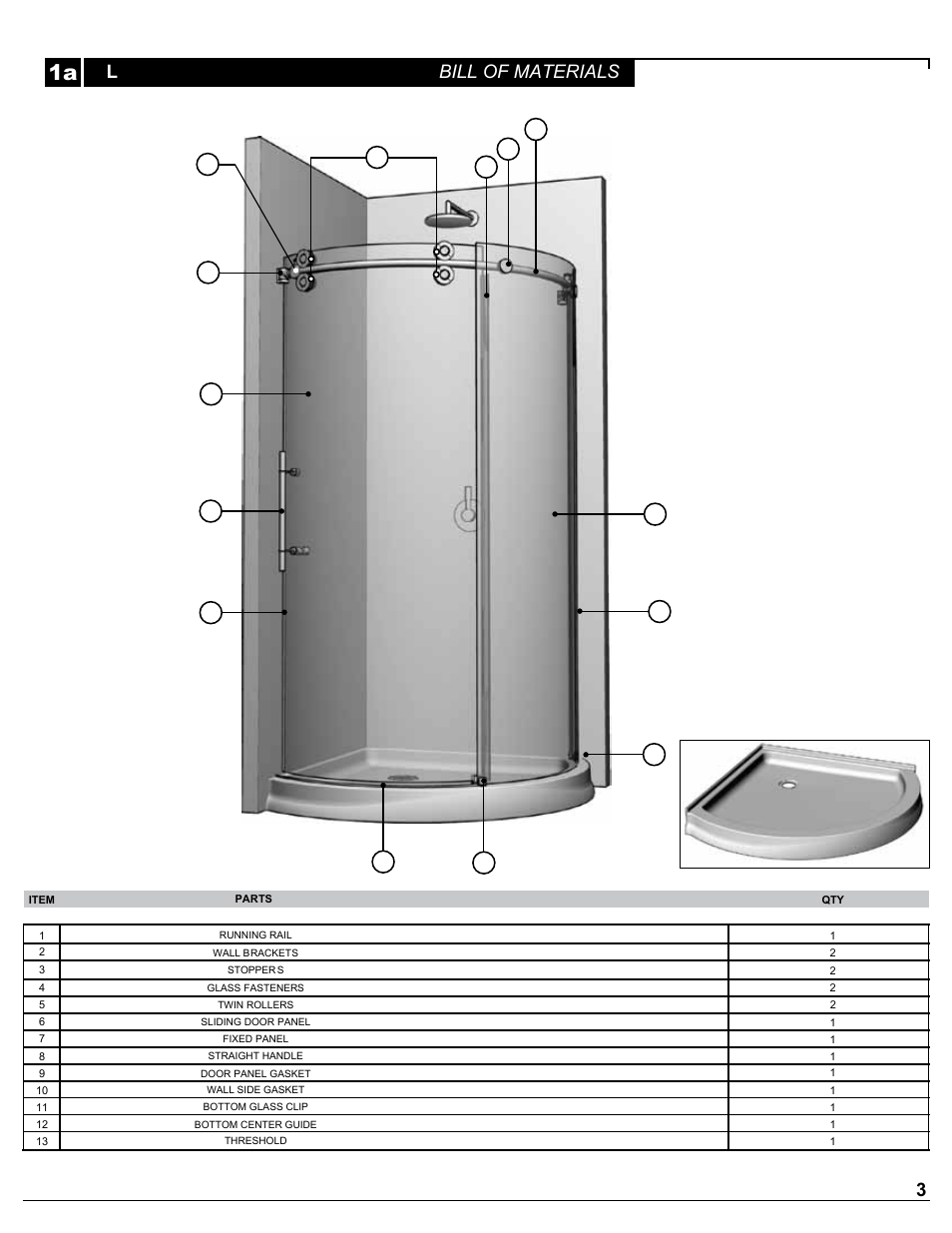 3l bill of materials | Alumax P-DRA1Y User Manual | Page 3 / 16