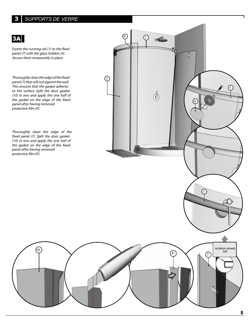 Supports de verre | Alumax P-DRA1Y User Manual | Page 8 / 16