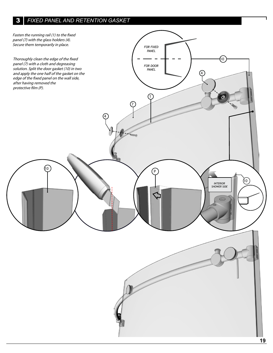 Fixed panel and retention gasket | Alumax P-DRC1Y User Manual | Page 19 / 26