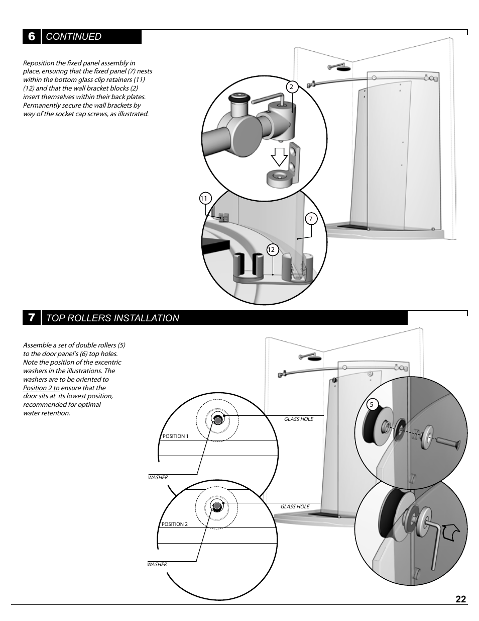 Continued, Top rollers installation | Alumax P-DRC1Y User Manual | Page 22 / 26