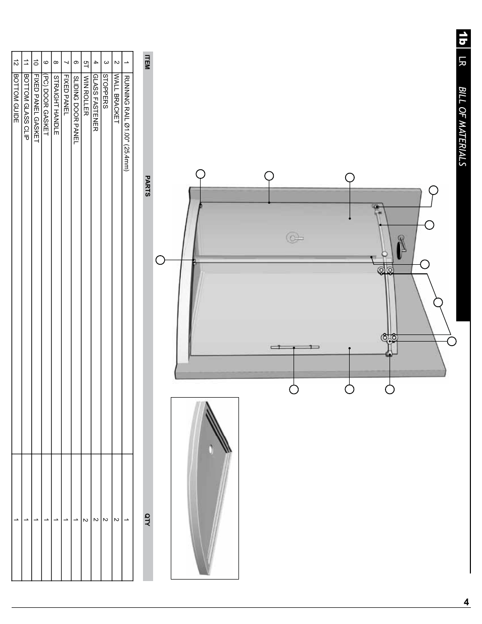 Panneau fixe, Fixed panel 4 panneau fixe, Fixed panel | Ab s l 6 6 - 1 8 l | Alumax P-DRC1Y User Manual | Page 4 / 26