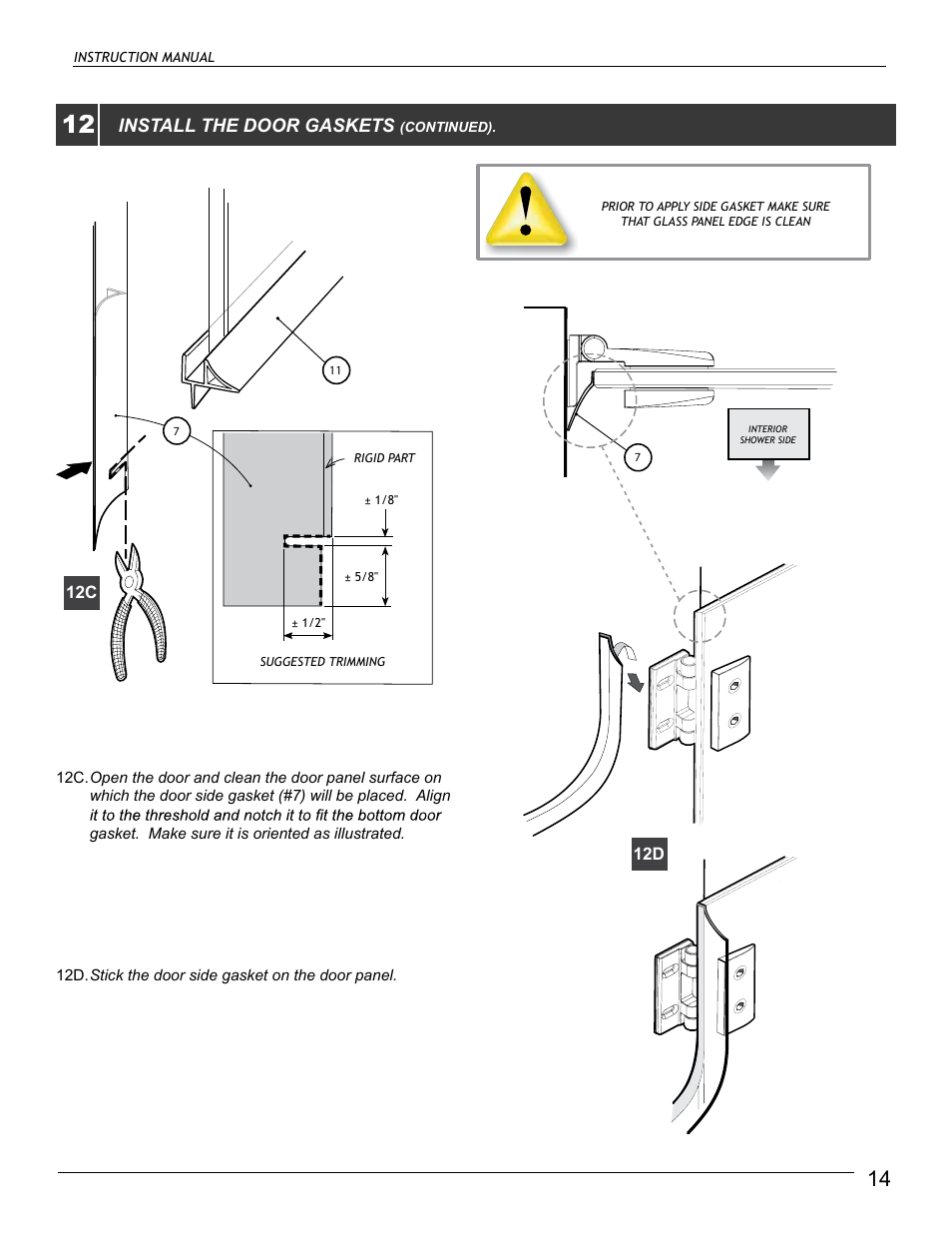 Install the door gaskets | Alumax M-92X User Manual | Page 15 / 16