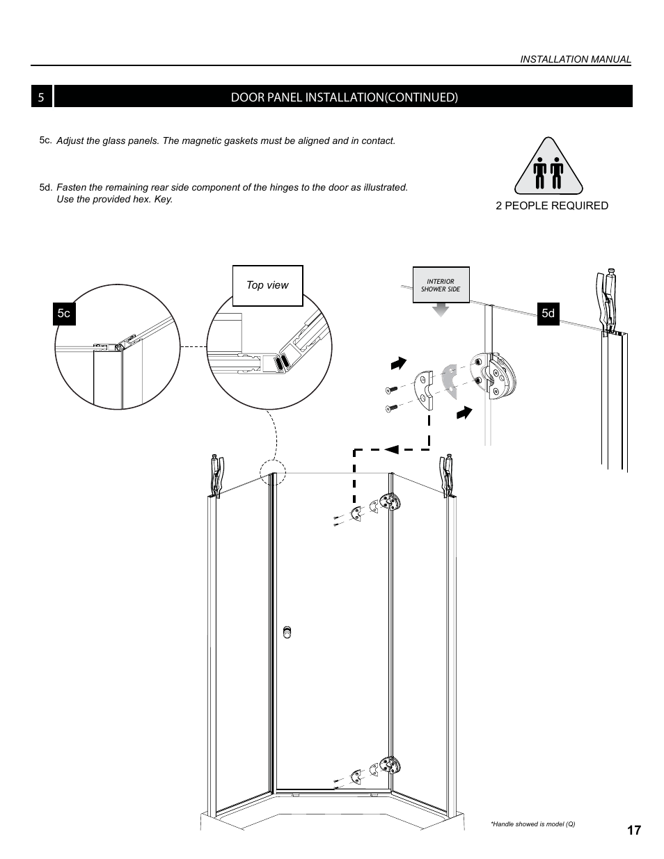 Door panel installation(continued) 5 | Alumax M-94Z User Manual | Page 17 / 28