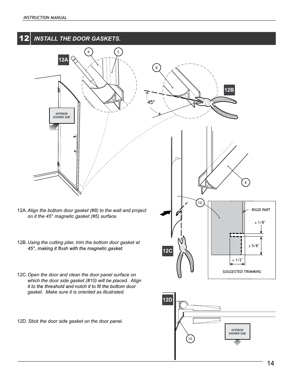 Install the door gaskets | Alumax M-DP91X User Manual | Page 15 / 16