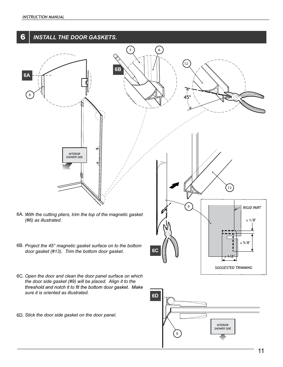 Install the door gaskets | Alumax M-DP93X User Manual | Page 11 / 19