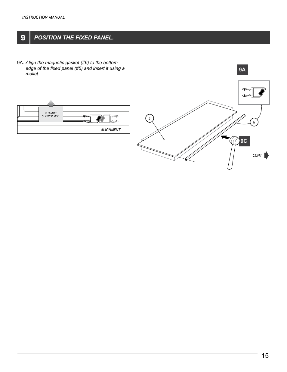 Position the fixed panel | Alumax M-DP93X User Manual | Page 15 / 19