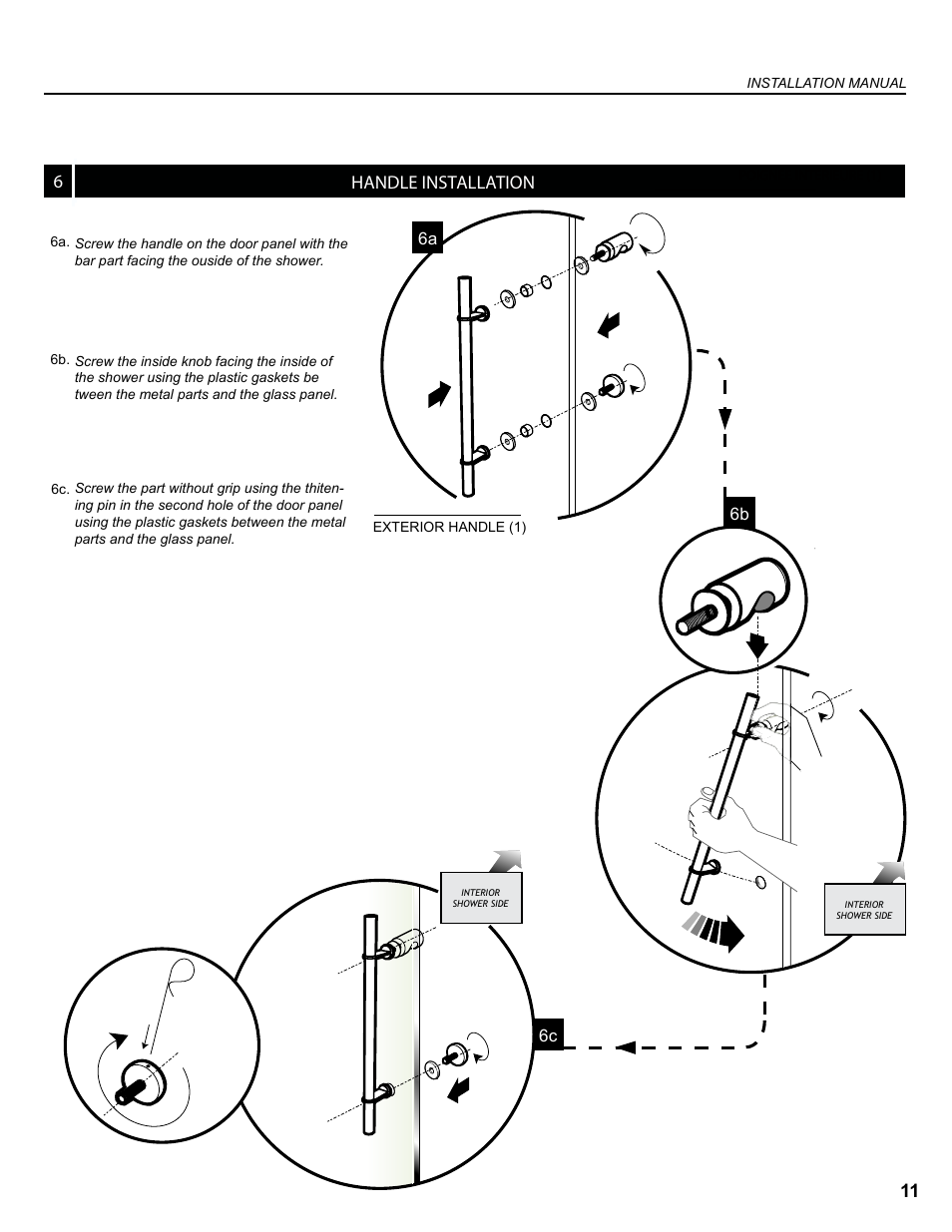 Handle installation | Alumax M-PD93X User Manual | Page 11 / 13