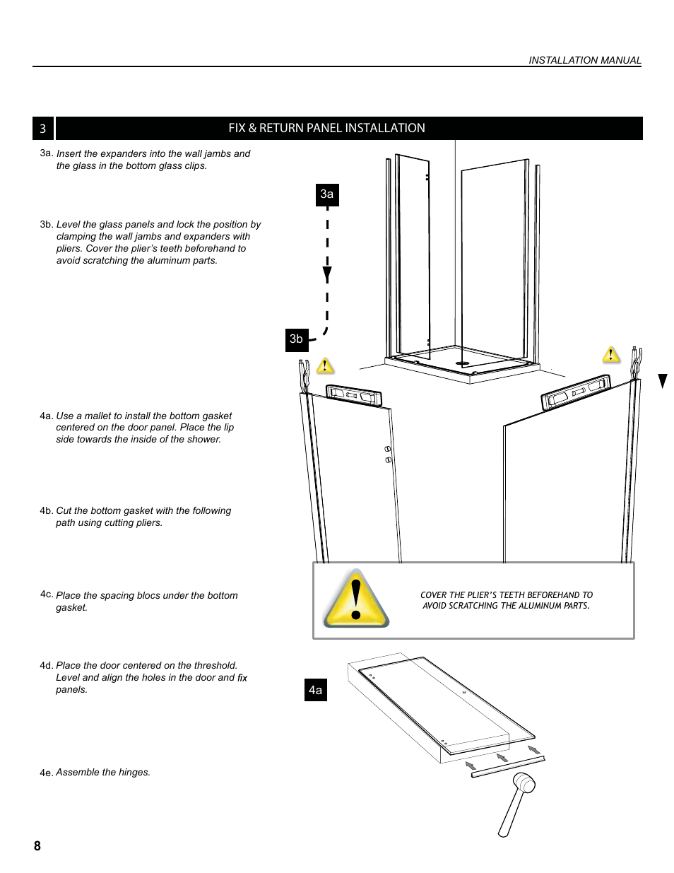 38 fix & return panel installation | Alumax M-PD93X User Manual | Page 8 / 13