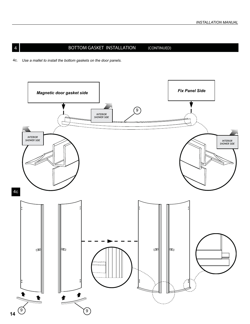 Bottom gasket installation | Alumax M-R94Z User Manual | Page 14 / 26