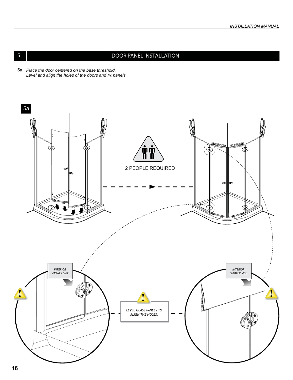 Door panel installation 5 | Alumax M-R94Z User Manual | Page 16 / 26