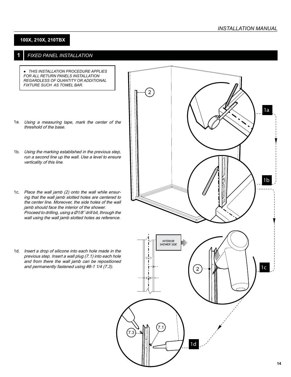 1a 1b 1d 1c | Alumax L-210 User Manual | Page 14 / 19