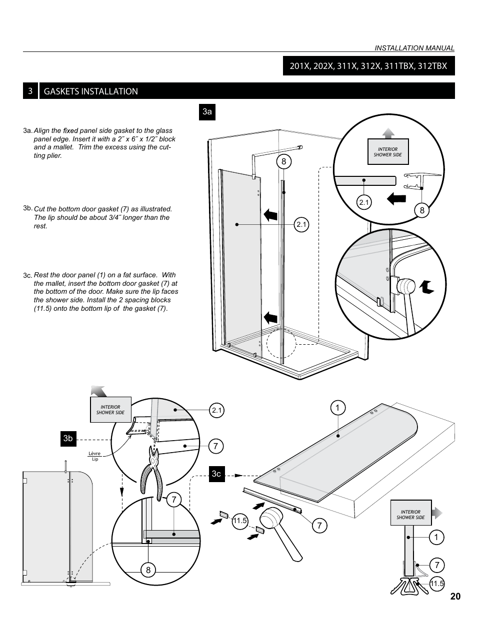 20 gaskets installation 3 | Alumax L-312 User Manual | Page 20 / 23