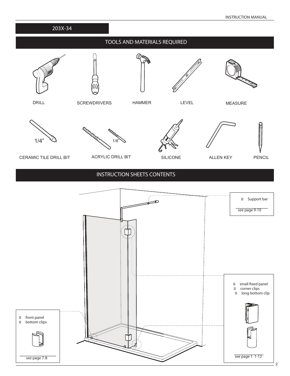 Tools and materials required, Instruction sheets contents | Alumax L-313 User Manual | Page 5 / 17