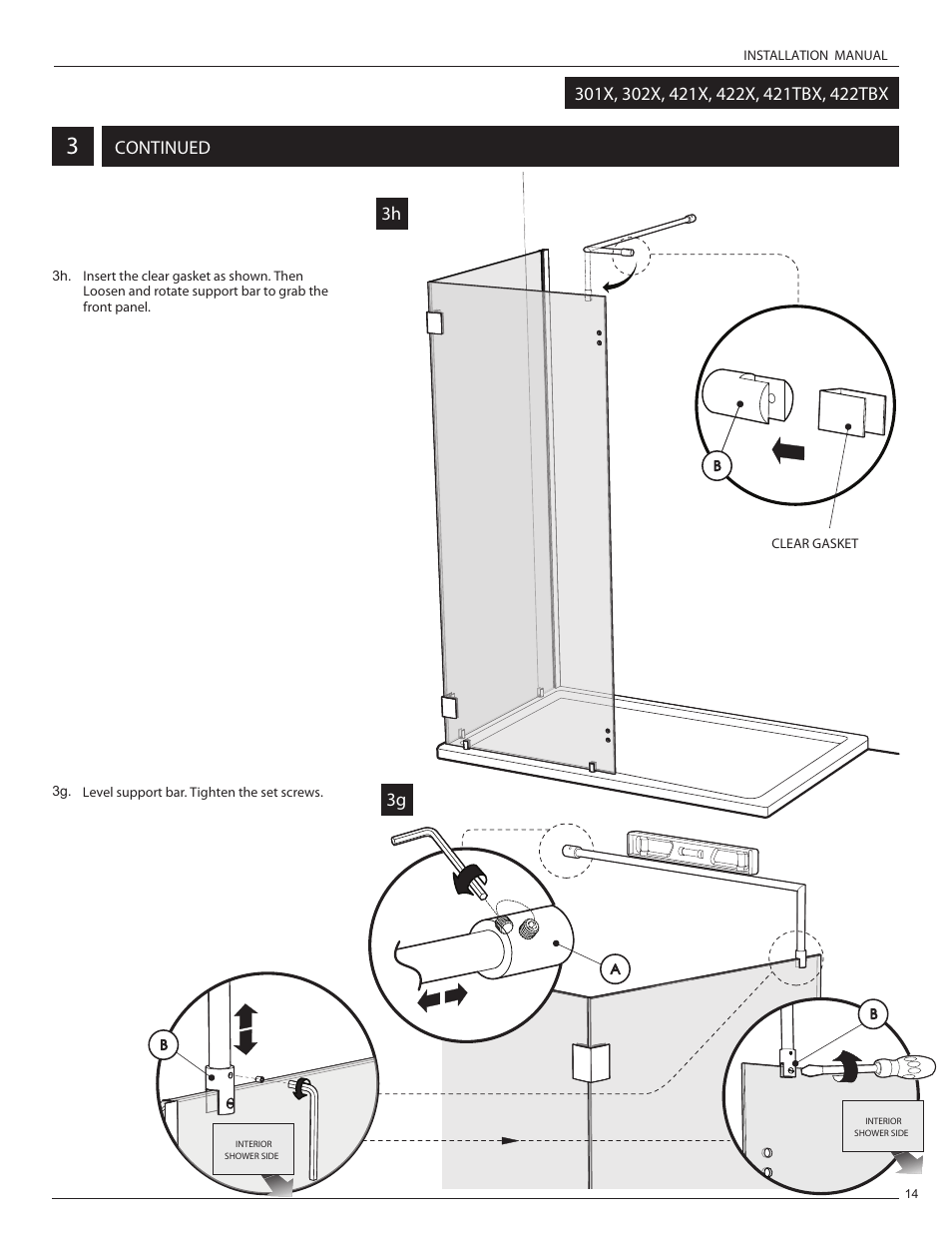 Continued, 3h 3g | Alumax L-422 User Manual | Page 17 / 21