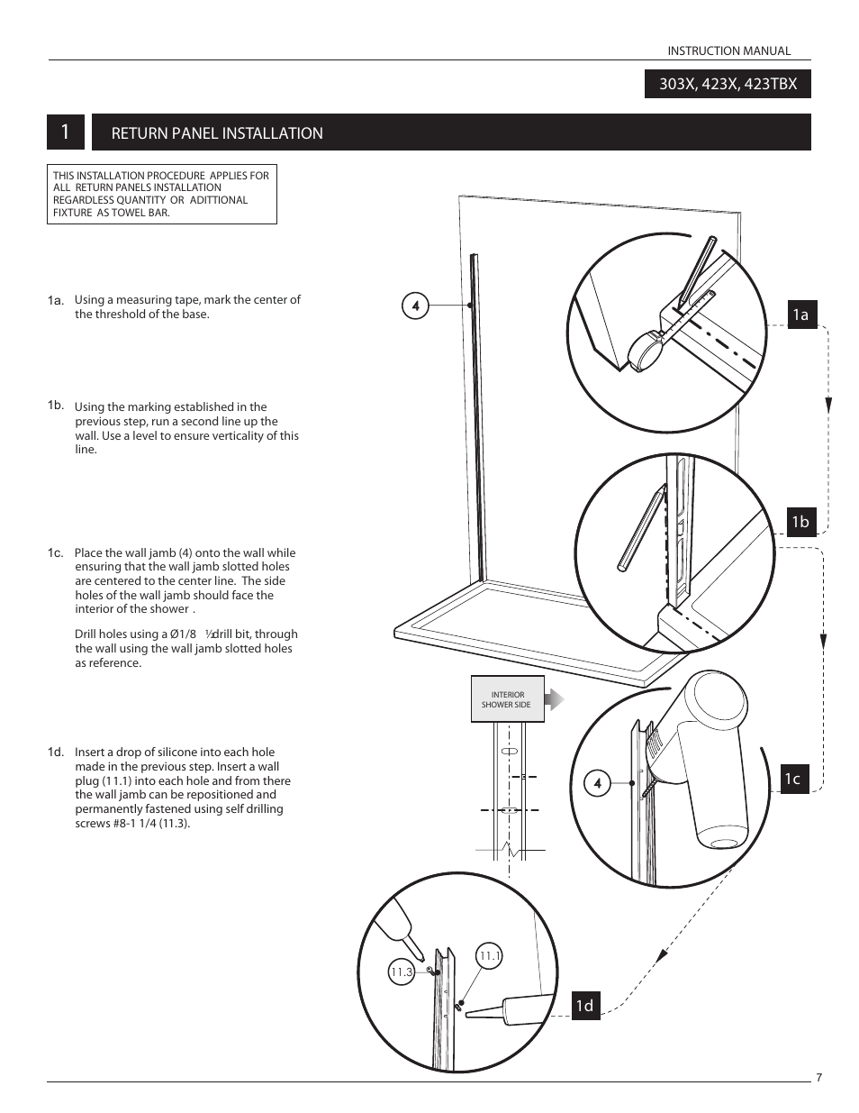 1a 1b 1d | Alumax L-423 User Manual | Page 10 / 19