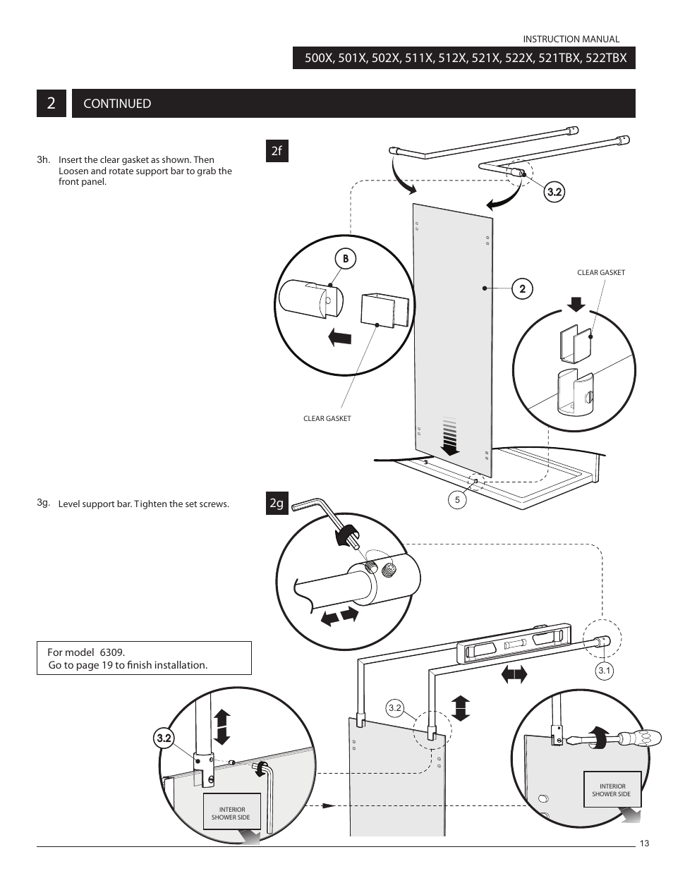 Continued, 2f 2g | Alumax L-522 User Manual | Page 16 / 22