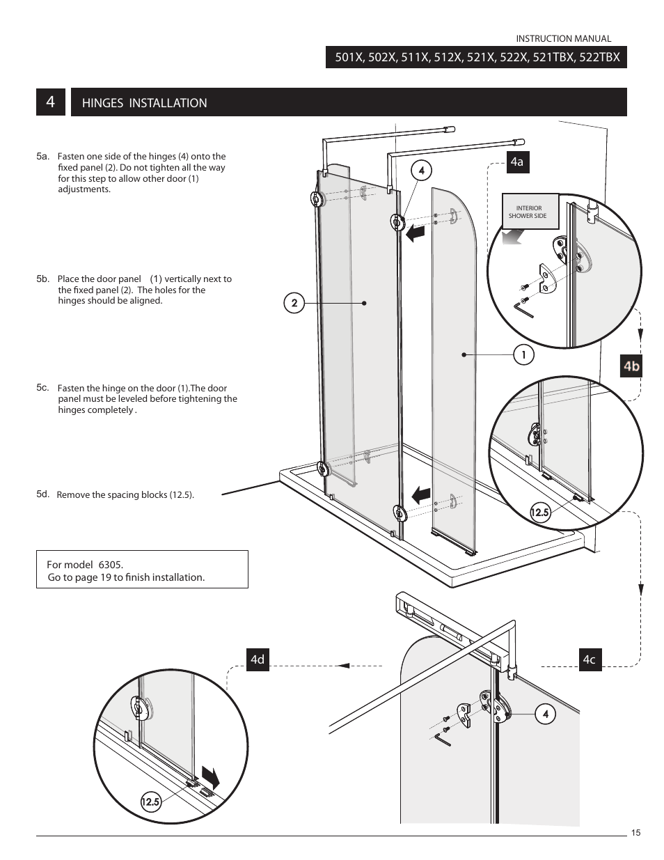 Hinges installation 4a | Alumax L-522 User Manual | Page 18 / 22