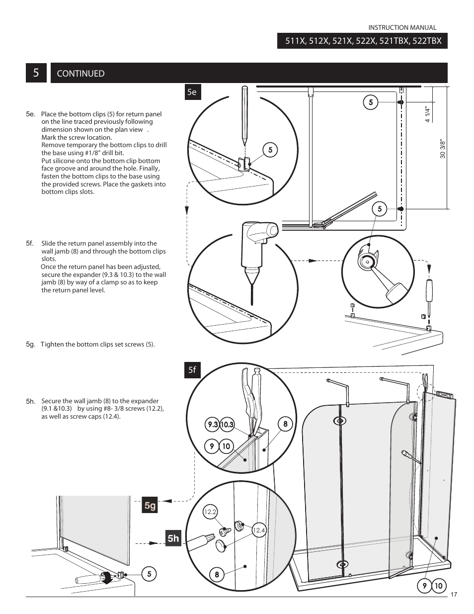 Continued 5f 5e | Alumax L-522 User Manual | Page 20 / 22