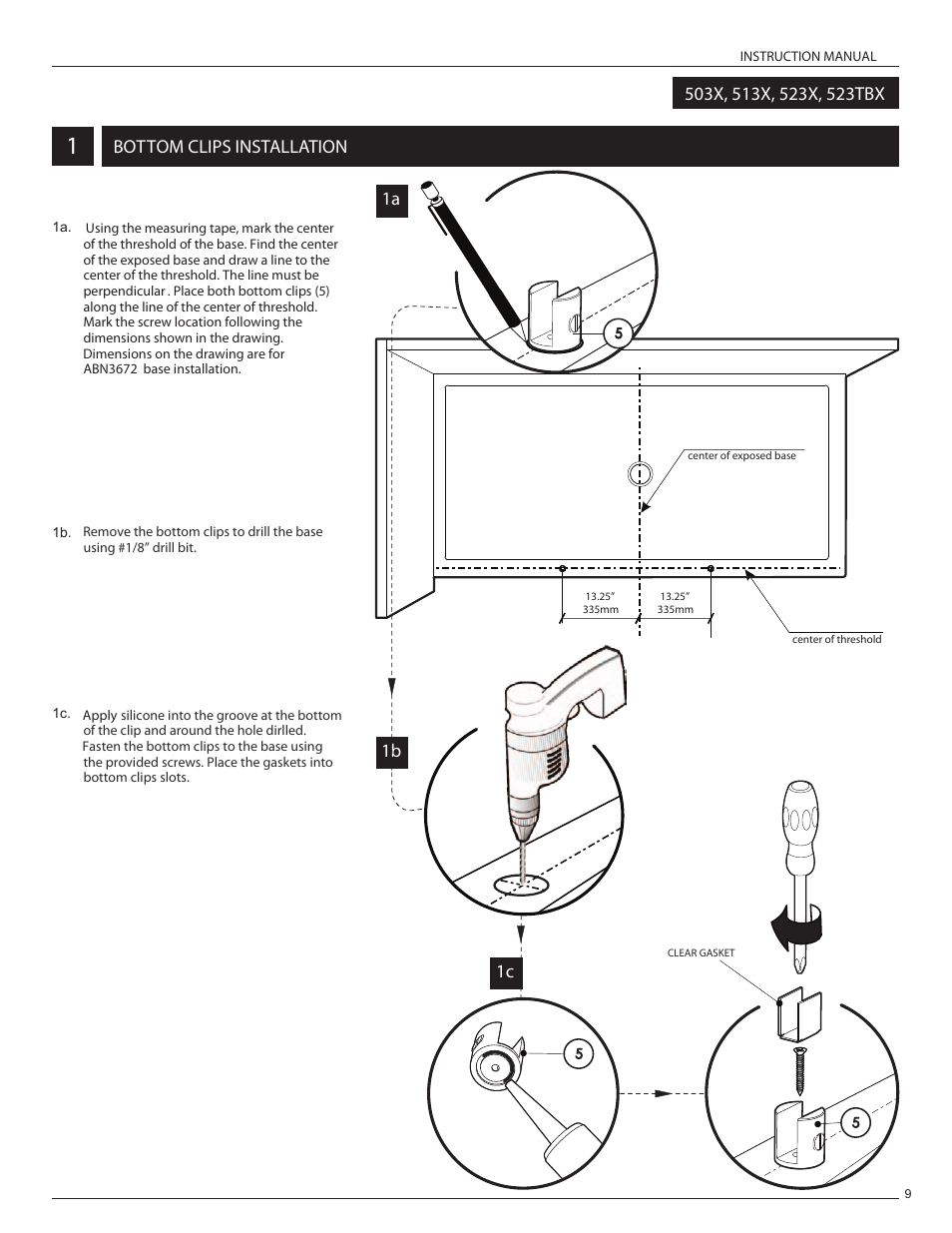 1a 1b | Alumax L-523 User Manual | Page 12 / 19