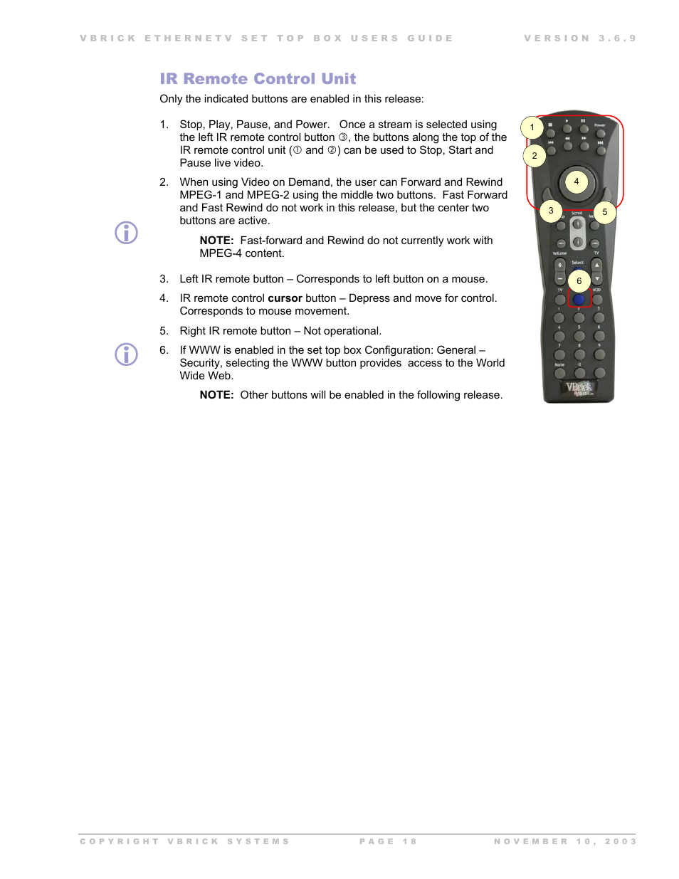 Ir remote control unit | Beaumont Products MPEG - 4 User Manual | Page 18 / 30
