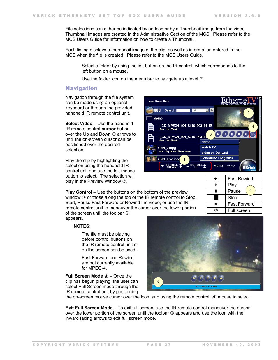 Navigation | Beaumont Products MPEG - 4 User Manual | Page 27 / 30