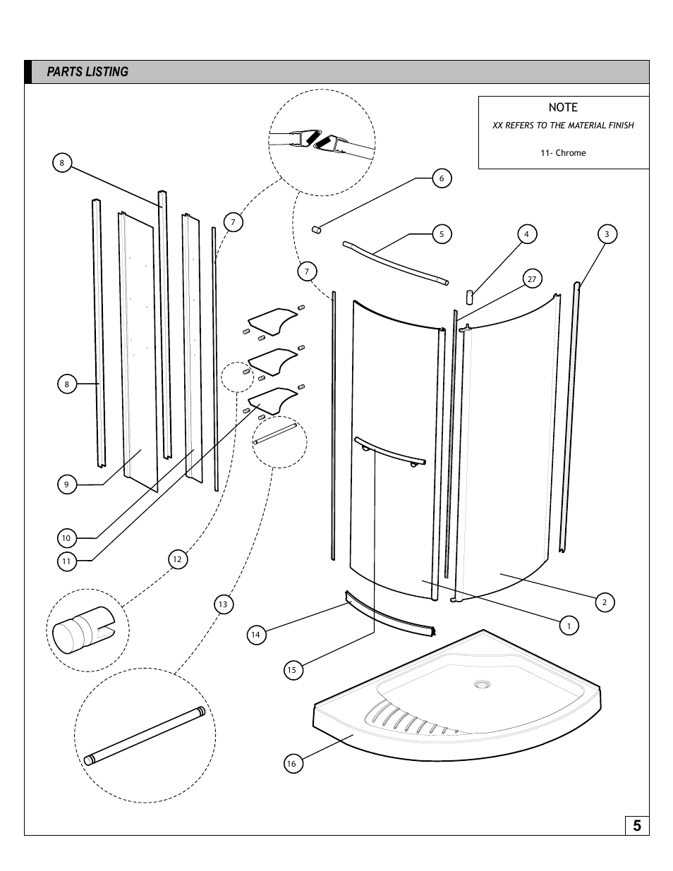 Parts listing | Alumax K-HSZ User Manual | Page 5 / 16