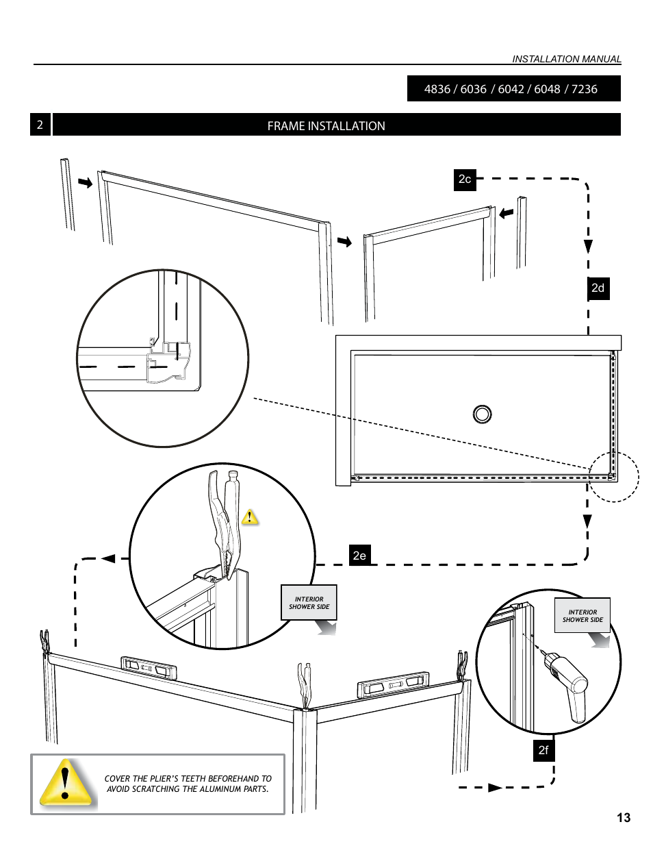 Frame installation 2 13 | Alumax K-K93Z User Manual | Page 13 / 19