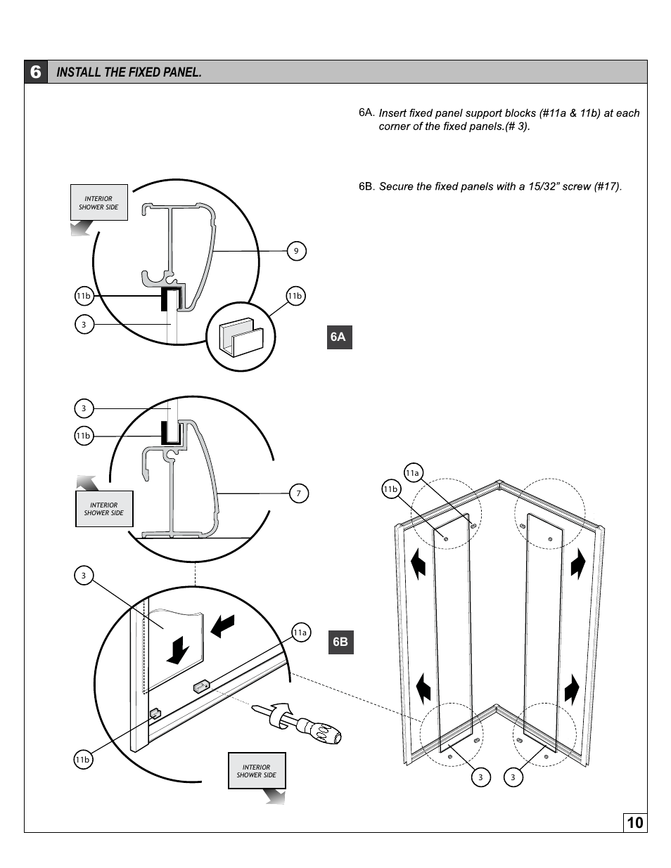 Install the fixed panel | Alumax K-KC4Z User Manual | Page 10 / 15