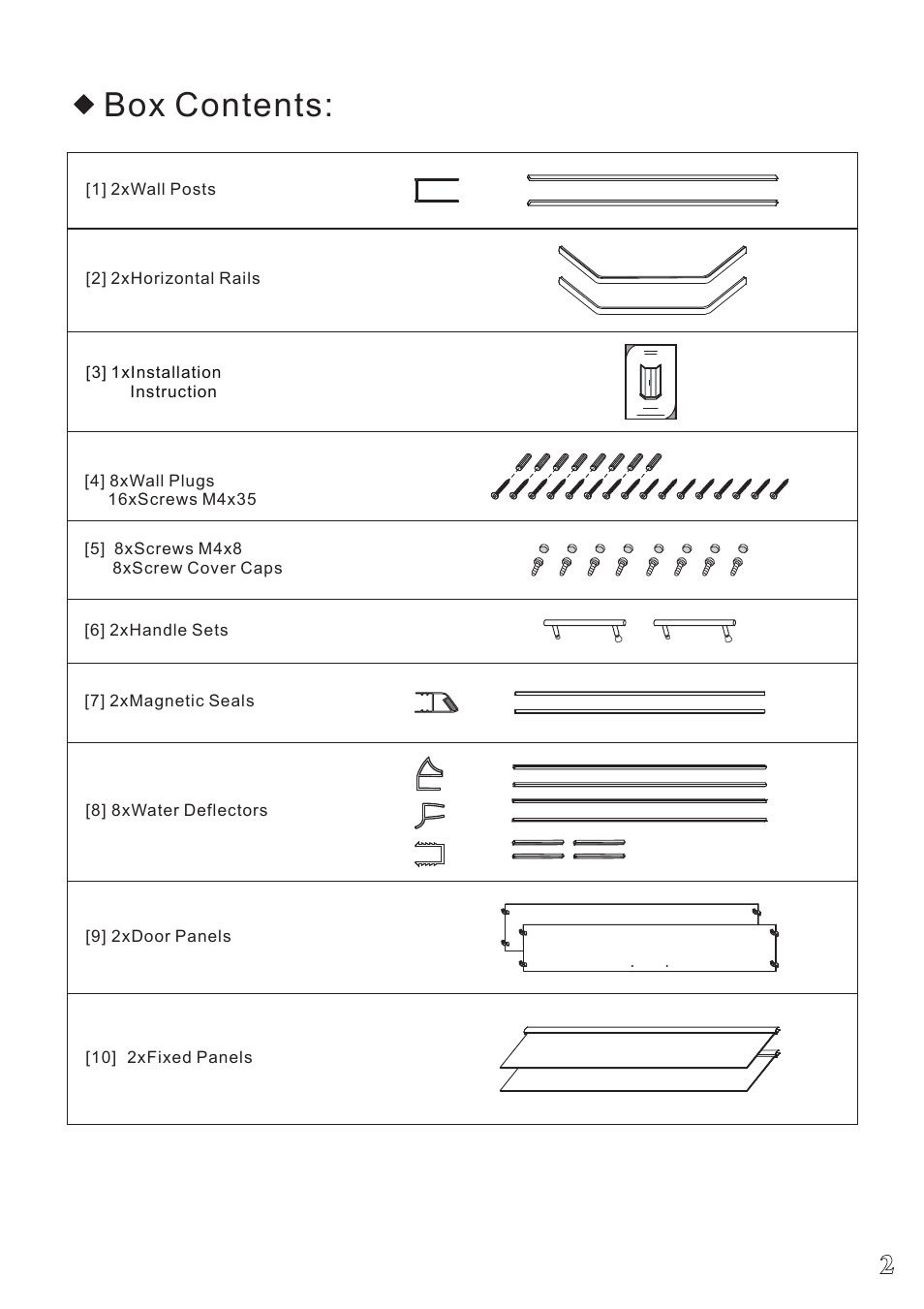 3 [converted].pdf, Box contents | Alumax K-KN4Z User Manual | Page 4 / 9