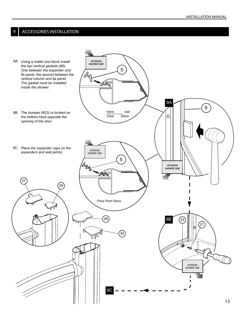 Accessories installation | Alumax K-NA2Z-36 User Manual | Page 13 / 15