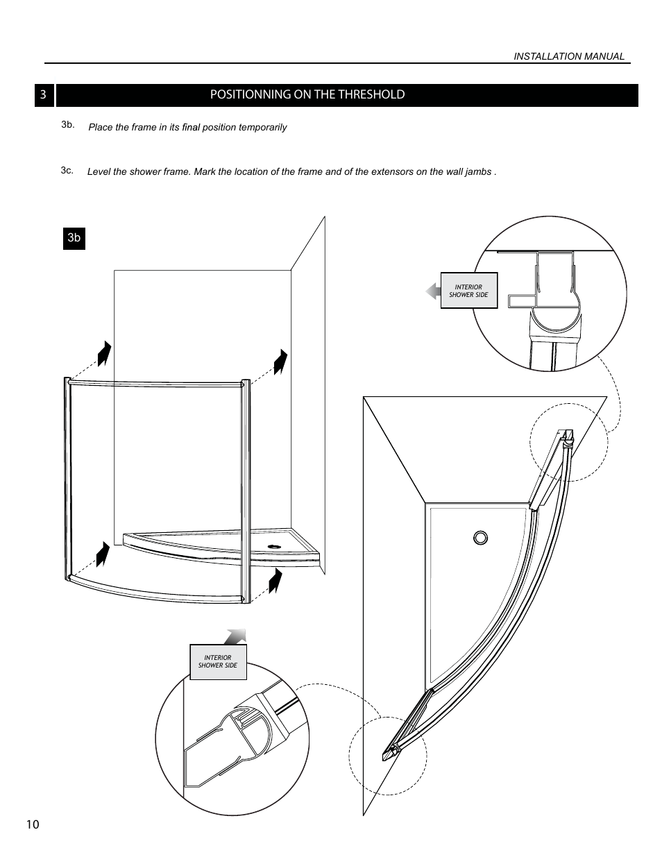 3positionning on the threshold 10 | Alumax K-NC91Z User Manual | Page 10 / 21