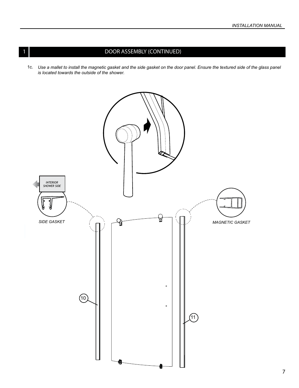 Door assembly (continued) 1 7 | Alumax K-NC91Z User Manual | Page 7 / 21