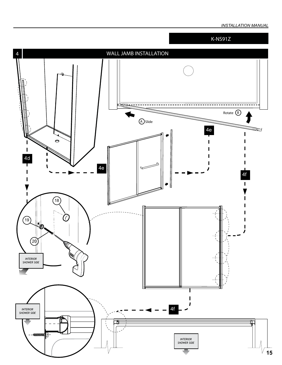 Wall jamb installation 4 15, K-ns91z | Alumax K-NS93Z User Manual | Page 15 / 23