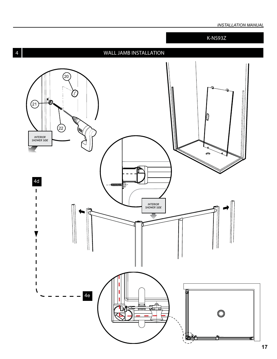 Wall jamb installation 4 17, K-ns93z | Alumax K-NS91Z User Manual | Page 32 / 38