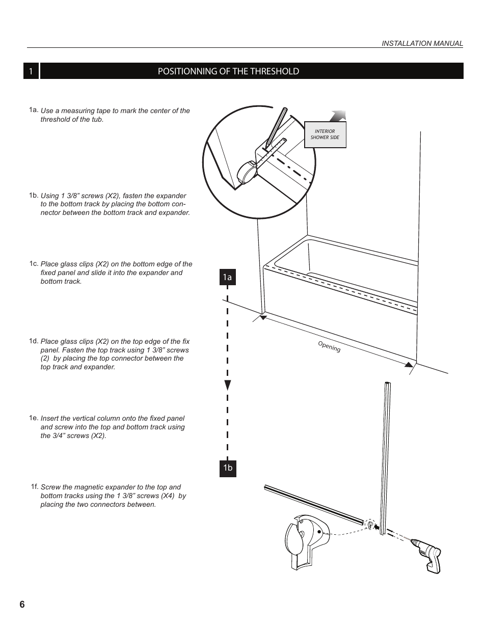 16 positionning of the threshold | Alumax K-NS91Z User Manual | Page 6 / 38