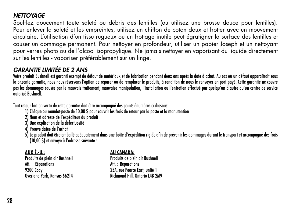 Bushnell TOURV2 201929 User Manual | Page 28 / 96
