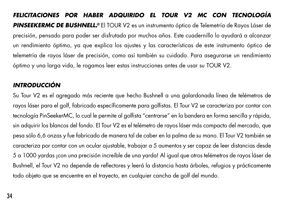 Bushnell TOURV2 201929 User Manual | Page 34 / 96